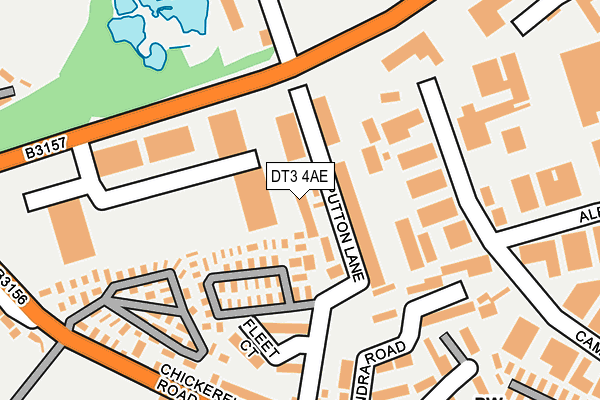 DT3 4AE map - OS OpenMap – Local (Ordnance Survey) DT3 4AE map - OS OpenMap – Local (Ordnance Survey)