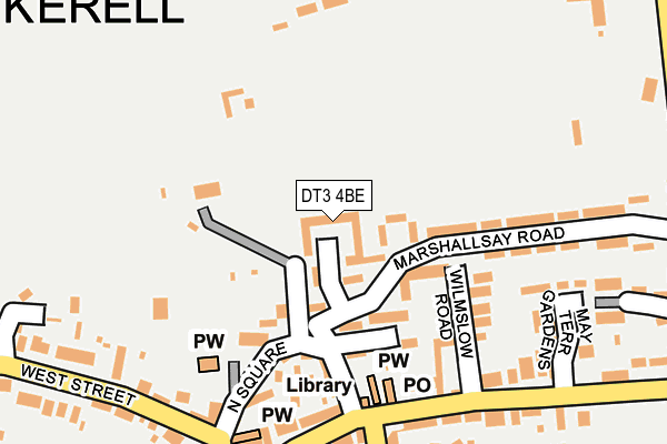 DT3 4BE map - OS OpenMap – Local (Ordnance Survey) DT3 4BE map - OS OpenMap – Local (Ordnance Survey)