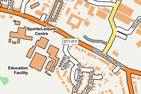 DT3 4FX map - OS OpenMap – Local (Ordnance Survey) DT3 4FX map - OS OpenMap – Local (Ordnance Survey)