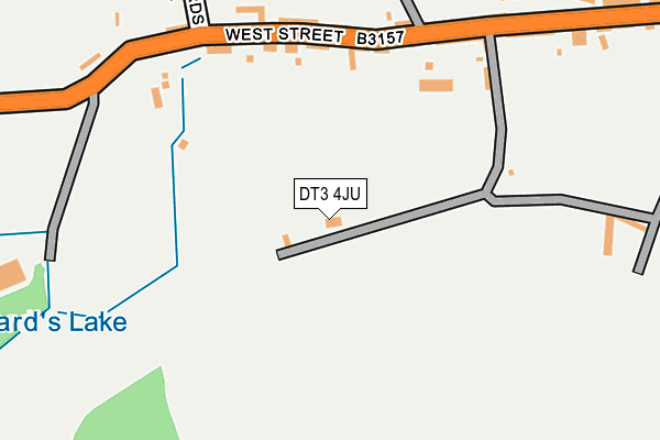 DT3 4JU map - OS OpenMap – Local (Ordnance Survey) DT3 4JU map - OS OpenMap – Local (Ordnance Survey)