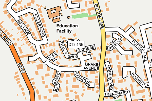 DT3 4NE map - OS OpenMap – Local (Ordnance Survey) DT3 4NE map - OS OpenMap – Local (Ordnance Survey)