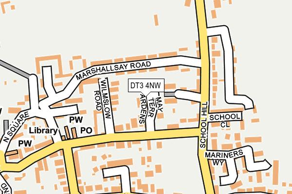 DT3 4NW map - OS OpenMap – Local (Ordnance Survey) DT3 4NW map - OS OpenMap – Local (Ordnance Survey)