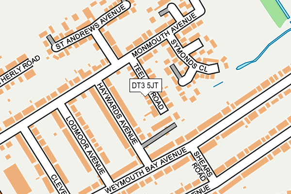 DT3 5JT map - OS OpenMap – Local (Ordnance Survey) DT3 5JT map - OS OpenMap – Local (Ordnance Survey)