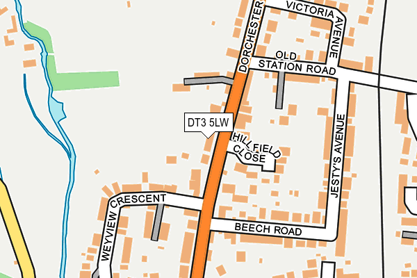 DT3 5LW map - OS OpenMap – Local (Ordnance Survey) DT3 5LW map - OS OpenMap – Local (Ordnance Survey)