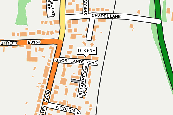 DT3 5NE map - OS OpenMap – Local (Ordnance Survey) DT3 5NE map - OS OpenMap – Local (Ordnance Survey)