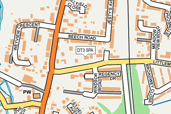 DT3 5PA map - OS OpenMap – Local (Ordnance Survey) DT3 5PA map - OS OpenMap – Local (Ordnance Survey)