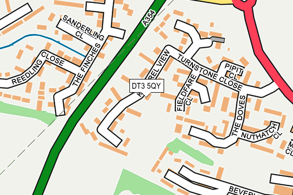 DT3 5QY map - OS OpenMap – Local (Ordnance Survey)