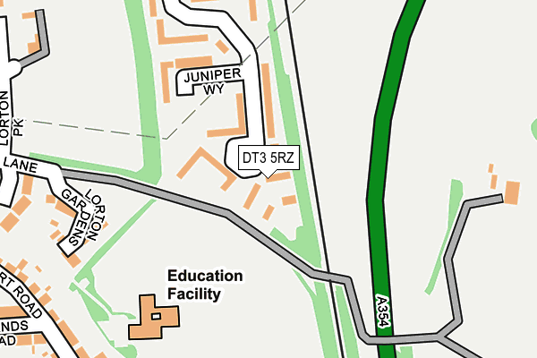DT3 5RZ map - OS OpenMap – Local (Ordnance Survey) DT3 5RZ map - OS OpenMap – Local (Ordnance Survey)