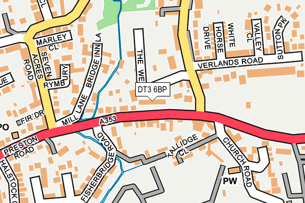 DT3 6BP map - OS OpenMap – Local (Ordnance Survey) DT3 6BP map - OS OpenMap – Local (Ordnance Survey)
