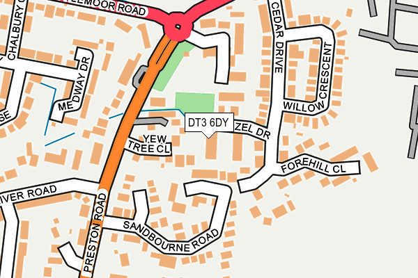 DT3 6DY map - OS OpenMap – Local (Ordnance Survey) DT3 6DY map - OS OpenMap – Local (Ordnance Survey)