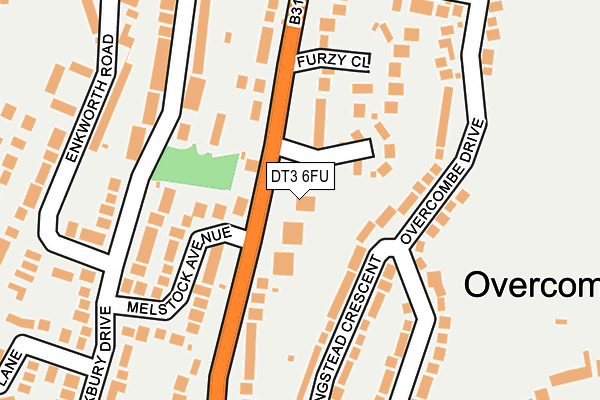 DT3 6FU map - OS OpenMap – Local (Ordnance Survey) DT3 6FU map - OS OpenMap – Local (Ordnance Survey)