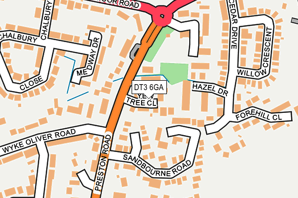 DT3 6GA map - OS OpenMap – Local (Ordnance Survey) DT3 6GA map - OS OpenMap – Local (Ordnance Survey)