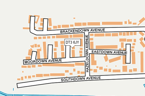 DT3 6JY map - OS OpenMap – Local (Ordnance Survey)