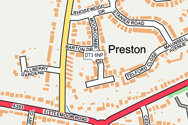 DT3 6NP map - OS OpenMap – Local (Ordnance Survey) DT3 6NP map - OS OpenMap – Local (Ordnance Survey)