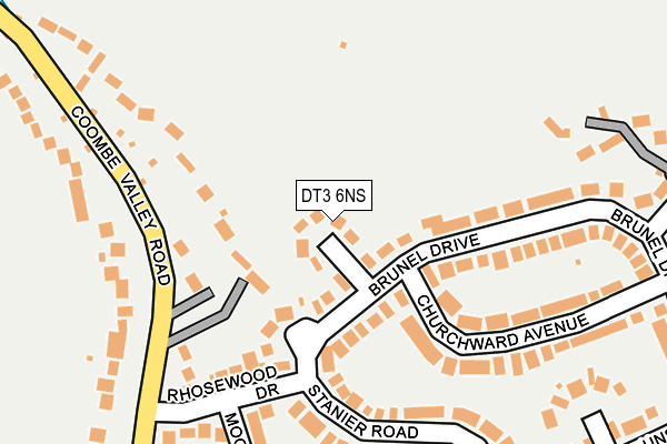 DT3 6NS map - OS OpenMap – Local (Ordnance Survey) DT3 6NS map - OS OpenMap – Local (Ordnance Survey)