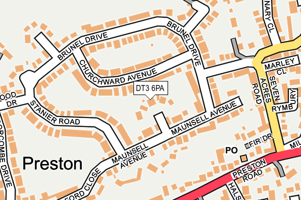DT3 6PA map - OS OpenMap – Local (Ordnance Survey) DT3 6PA map - OS OpenMap – Local (Ordnance Survey)