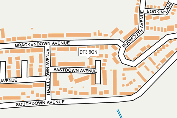 DT3 6QN map - OS OpenMap – Local (Ordnance Survey)