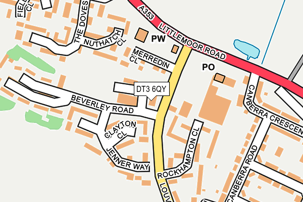 DT3 6QY map - OS OpenMap – Local (Ordnance Survey)