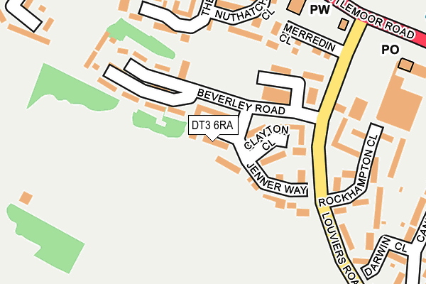 DT3 6RA map - OS OpenMap – Local (Ordnance Survey) DT3 6RA map - OS OpenMap – Local (Ordnance Survey)