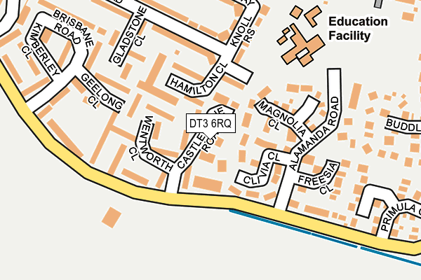 DT3 6RQ map - OS OpenMap – Local (Ordnance Survey)