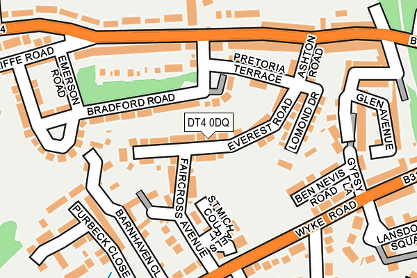 DT4 0DQ map - OS OpenMap – Local (Ordnance Survey) DT4 0DQ map - OS OpenMap – Local (Ordnance Survey)