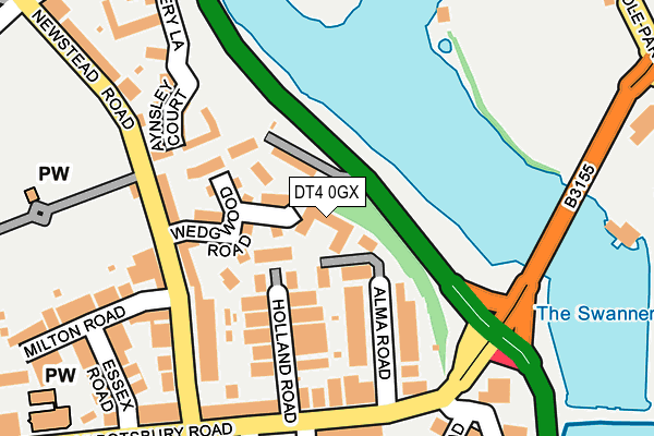 DT4 0GX map - OS OpenMap – Local (Ordnance Survey) DT4 0GX map - OS OpenMap – Local (Ordnance Survey)