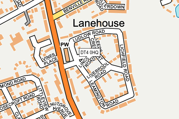 DT4 0HQ map - OS OpenMap – Local (Ordnance Survey)
