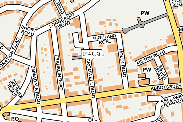 DT4 0JQ map - OS OpenMap – Local (Ordnance Survey) DT4 0JQ map - OS OpenMap – Local (Ordnance Survey)