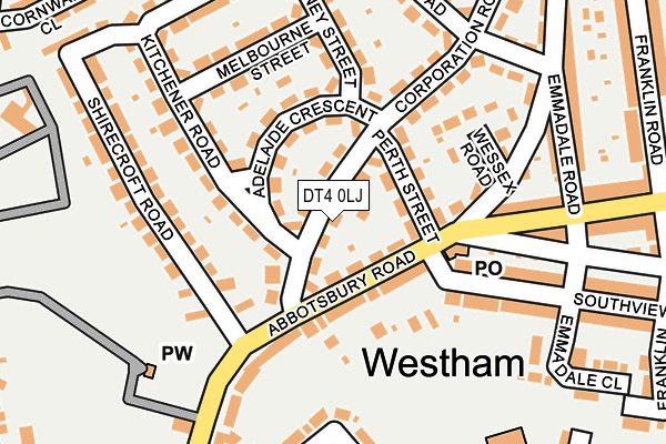 DT4 0LJ map - OS OpenMap – Local (Ordnance Survey) DT4 0LJ map - OS OpenMap – Local (Ordnance Survey)
