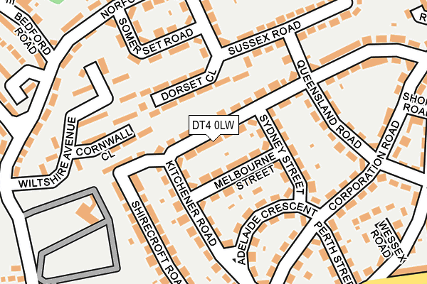 DT4 0LW map - OS OpenMap – Local (Ordnance Survey) DT4 0LW map - OS OpenMap – Local (Ordnance Survey)