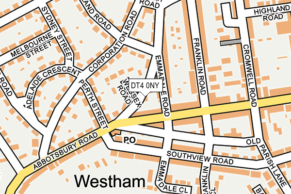 DT4 0NY map - OS OpenMap – Local (Ordnance Survey) DT4 0NY map - OS OpenMap – Local (Ordnance Survey)