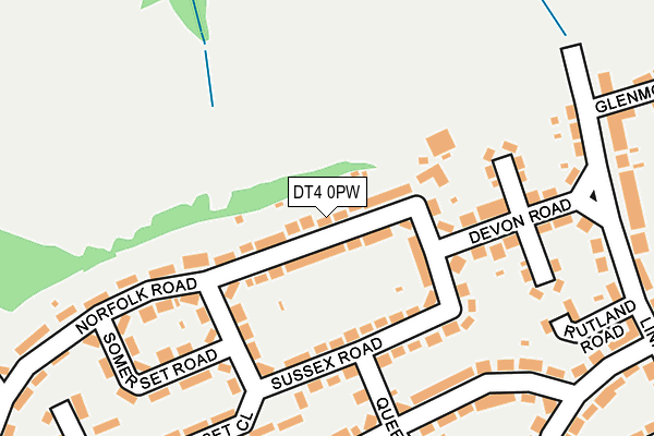 DT4 0PW map - OS OpenMap – Local (Ordnance Survey) DT4 0PW map - OS OpenMap – Local (Ordnance Survey)