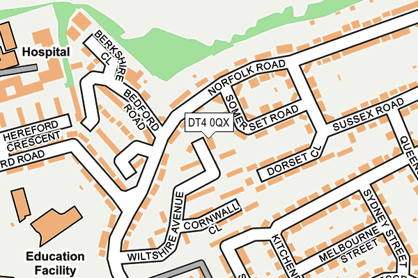 DT4 0QX map - OS OpenMap – Local (Ordnance Survey) DT4 0QX map - OS OpenMap – Local (Ordnance Survey)