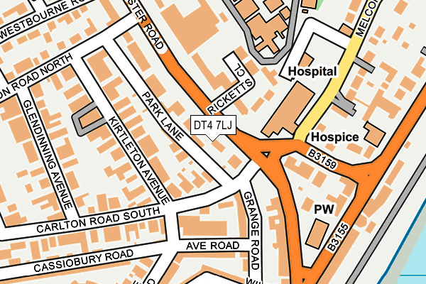 DT4 7LJ map - OS OpenMap – Local (Ordnance Survey) DT4 7LJ map - OS OpenMap – Local (Ordnance Survey)