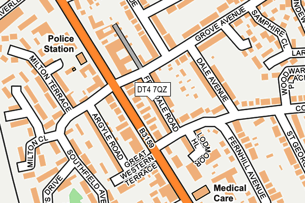 DT4 7QZ map - OS OpenMap – Local (Ordnance Survey) DT4 7QZ map - OS OpenMap – Local (Ordnance Survey)