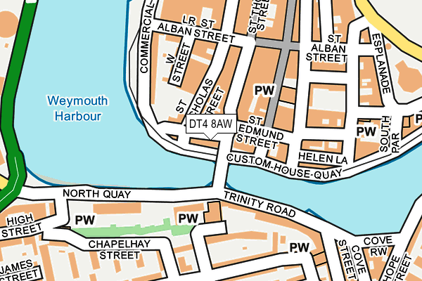 DT4 8AW map - OS OpenMap – Local (Ordnance Survey) DT4 8AW map - OS OpenMap – Local (Ordnance Survey)