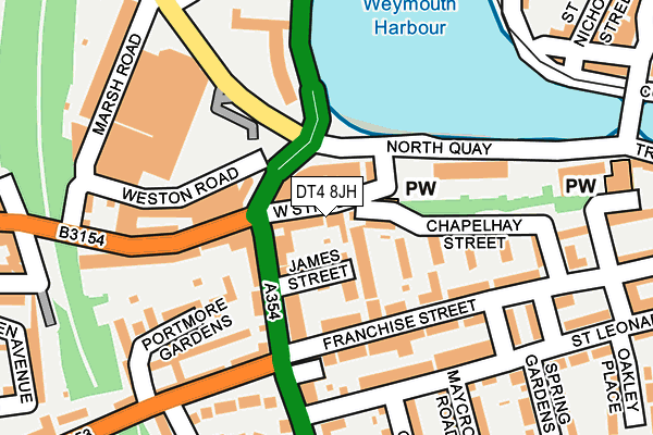 DT4 8JH map - OS OpenMap – Local (Ordnance Survey) DT4 8JH map - OS OpenMap – Local (Ordnance Survey)