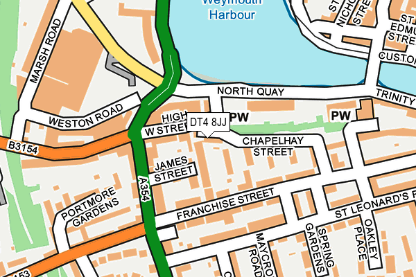 DT4 8JJ map - OS OpenMap – Local (Ordnance Survey) DT4 8JJ map - OS OpenMap – Local (Ordnance Survey)