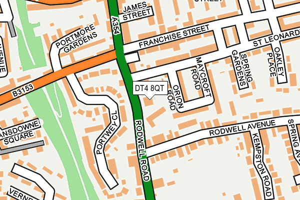 DT4 8QT map - OS OpenMap – Local (Ordnance Survey)