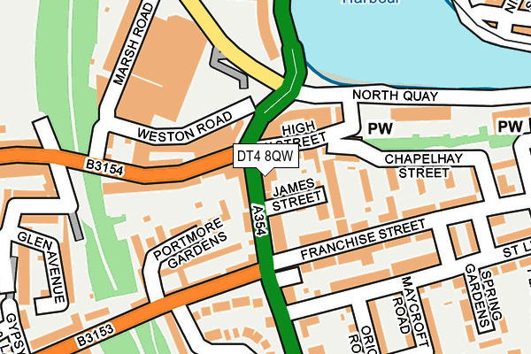 DT4 8QW map - OS OpenMap – Local (Ordnance Survey) DT4 8QW map - OS OpenMap – Local (Ordnance Survey)