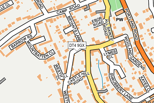 DT4 9GX map - OS OpenMap – Local (Ordnance Survey) DT4 9GX map - OS OpenMap – Local (Ordnance Survey)