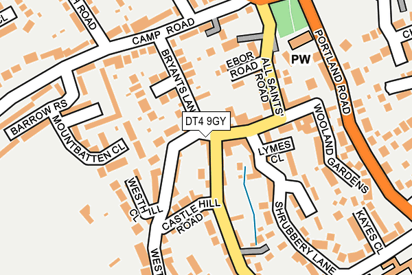 DT4 9GY map - OS OpenMap – Local (Ordnance Survey) DT4 9GY map - OS OpenMap – Local (Ordnance Survey)