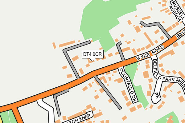 DT4 9QR map - OS OpenMap – Local (Ordnance Survey) DT4 9QR map - OS OpenMap – Local (Ordnance Survey)