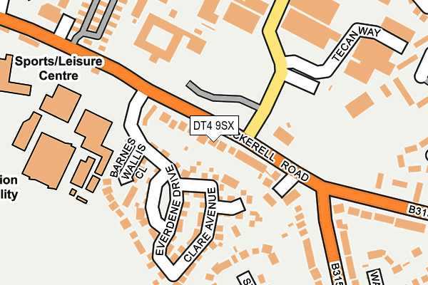 DT4 9SX map - OS OpenMap – Local (Ordnance Survey) DT4 9SX map - OS OpenMap – Local (Ordnance Survey)