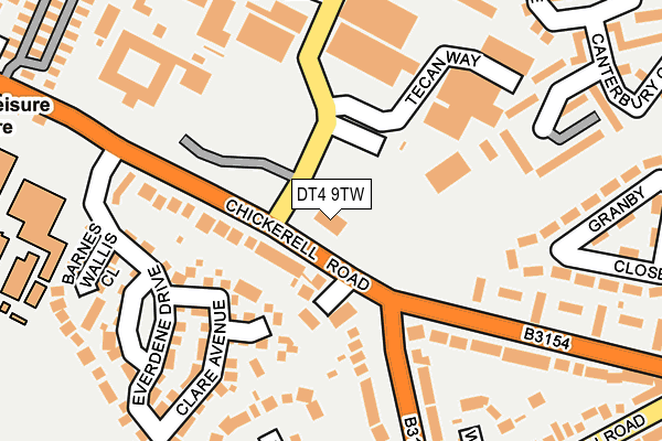 DT4 9TW map - OS OpenMap – Local (Ordnance Survey) DT4 9TW map - OS OpenMap – Local (Ordnance Survey)