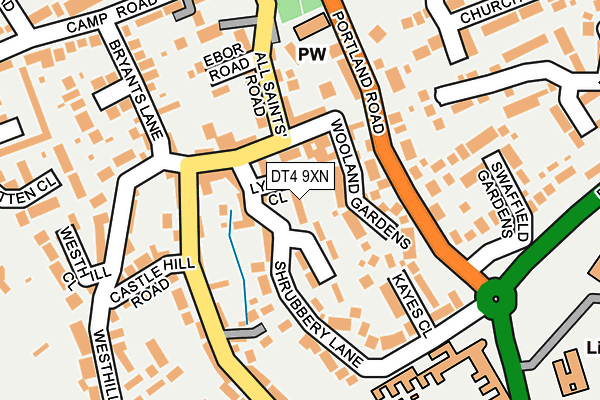 DT4 9XN map - OS OpenMap – Local (Ordnance Survey) DT4 9XN map - OS OpenMap – Local (Ordnance Survey)