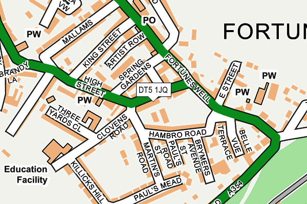 DT5 1JQ map - OS OpenMap – Local (Ordnance Survey)