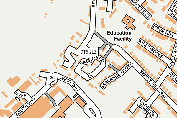 DT5 2LZ map - OS OpenMap – Local (Ordnance Survey)