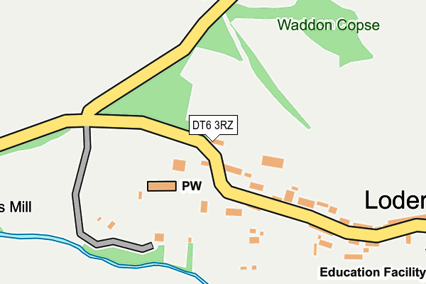 DT6 3RZ map - OS OpenMap – Local (Ordnance Survey) DT6 3RZ map - OS OpenMap – Local (Ordnance Survey)