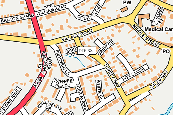 DT6 3XJ map - OS OpenMap – Local (Ordnance Survey) DT6 3XJ map - OS OpenMap – Local (Ordnance Survey)